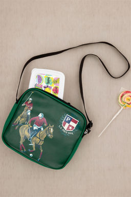 Зеленая школьная сумка для мальчика