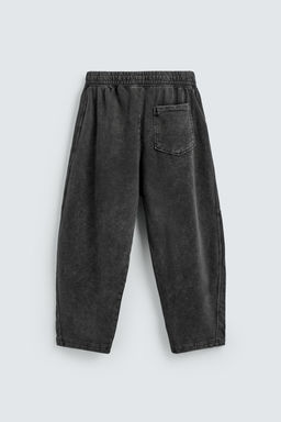 PANTAL?N JOGGER BALLOON FIT LAVADO / Antracita oscuro - Zara фото 8