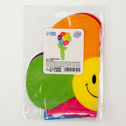 Цена за 5 шт. Шар воздушный полимерный 16" «Цветик семицветик со стебельком»