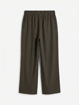 Beli Lastikli Dokulu Geni? Pa?a Kad?n Pantolon