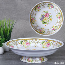 Блюдо на ножке металл /d=24,5/ 690905 /уп 40/ 0,39 - Галеонтрейд фото 2