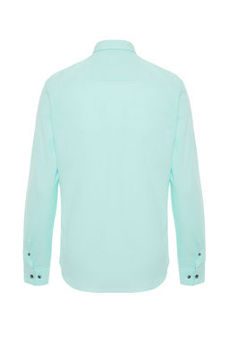 TRENDYOL MAN Koyu Yesil Dugmeli Yaka Apoletli Slim Fit Uzun Kol %100 Pamuklu Keten Gorunumlu Gomlek TMNSS20GO0189 - Trendyolmilla фото 36