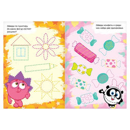 Набор книг Напиши и сотри, 3 шт. по 12 стр., А5, + 3 маркера, Смешарики  фото 3