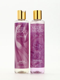 Подарочный набор NUDE MOOD, гель для душа и шампунь для волос, 2?250 мл, аромат ириса и сирени, URAL LAB фото 3