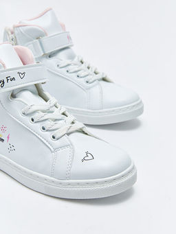 Bask?l? Ba?c?k C?rt C?rt ve Fermuarl? Bilek Boy K?z ?ocuk Spor Ayakkab? - Waikiki фото 3