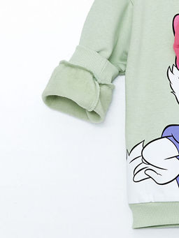 Bisiklet Yaka Daisy Duck Bask?l? K?z Bebek Sweatshirt - Waikiki фото 2