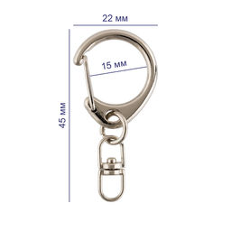 Фурнитура сумочная металл Gamma GH 114/15/10 Карабин 15 мм 10 шт. №24 под бронзу