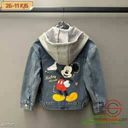 Джинсовая куртка с капюшоном