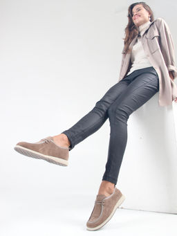 Мокасины 191.1607be. коричневый капучино замша