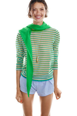 STRIPED KNIT CROPPED JACKET - Zara фото 19