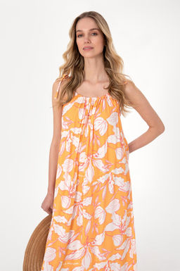 Kad_n Turuncu Dokuma Elbise Sepette S_rpriz _ndirim - U.s. polo assn фото 2