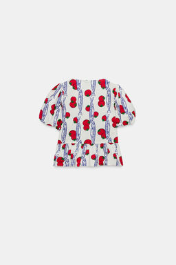 CAMISA ESTAMPADA LAZOS / Azul / Blanco - Zara фото 7