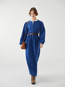 Bisiklet Yaka Elbise