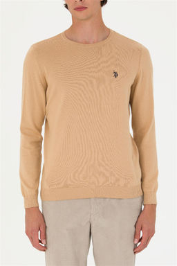 U. S. Polo Assn Мужской базовый свитер песочного меланжа - U.s. polo assn фото 6