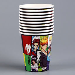 Цена за 10 шт. Стакан бумажный Аниме, 250 мл - Страна карнавалия фото 2