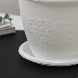 Цена за 2 шт. Горшок с поддоном «Розалия», 1.2 л, белый