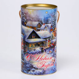 Подарочная коробка, тубус «Дедушка Мороз» 120×220 мм