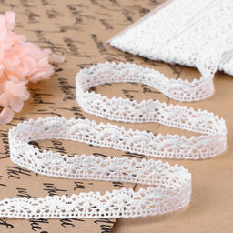 Кружево вязаное, 14 мм, 15±1 м, белое