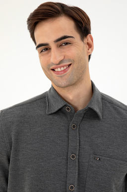 Мужская светло-серая трикотажная рубашка Неожиданная скидка в корзине - U.s. polo assn фото 2