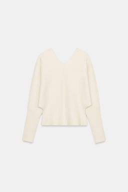 JERSEY PUNTO CUELLO PICO / Crudo - Zara фото 3