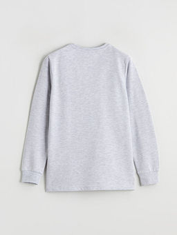 Bask?l? Erkek ?ocuk Pijama ?st