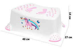 Подставка детская 40*27*14 см, белая с розовым (модель 389) - Elan gallery фото 2