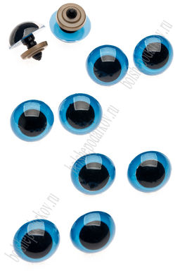 Фурнитура "Глазки для игрушек" 22 мм, с заглушками (10 шт) SF-2143, синий