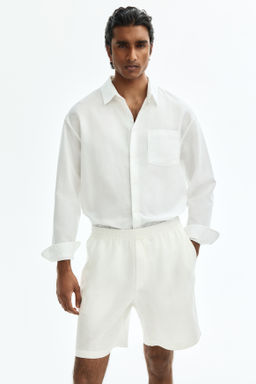 Pantal?n corto de lino Relaxed Fit - H&m фото 5