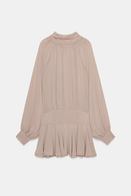 SHORT FLOWING DRESS WITH TIE DETAIL - Zara фото 5