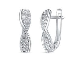 Серьги из серебра куб.циркон., В10-1296