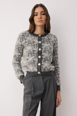 Ekru Dantel Garnili Yumusak Dokulu Triko H?rka TWOAW26HI00024