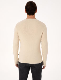 Bej Slim Fit Kazak - Cacharel фото 5