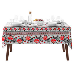 Скатерть 150х145см Розовое утро, длина стола до 110см, на 4 персоны, хлопок Оптима 171г/м2, упаковка классическая 28х41см, Домашняя мода (Россия)  фото 7