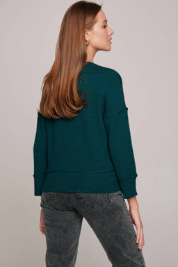 CONTE Oversize-джемпер из пряжи с мериносовой шерстью LDK 113 emerald - Conte elegant фото 5
