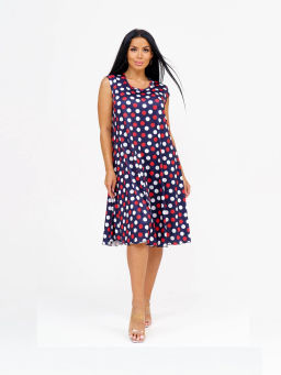 Сарафан женский, цвет синий красный