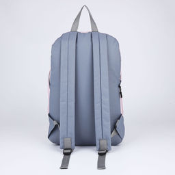 Рюкзак текстильный 46х30х10 см, вертикальный карман, цвет серый, розовый - Nazamok фото 4