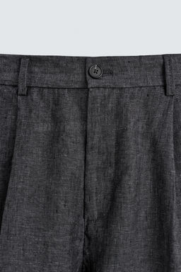 100% LINEN SUIT TROUSERS - Zara фото 7
