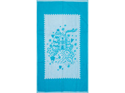 6с103.412ж1 Сочельник (бирюза10) Полотенце махровое 50х90см