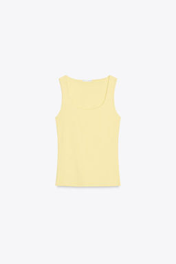 POLYAMIDE TOP WITH WIDE STRAPS - Zara фото 9