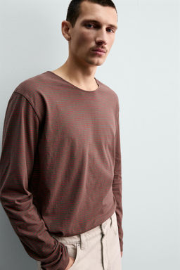 STRIPED JACQUARD T-SHIRT - Zara фото 5