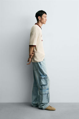 RETRO STRUCTURED FOOTBALL POLO SHIRT - Zara фото 4