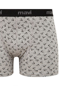 Bask?l? Gri Boxer - Mavi фото 2