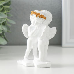 Фигурка полистоун Белоснежные ангелочки - объятия, 8?5?11 см