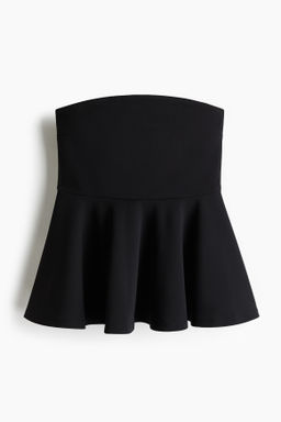 Top bandeau con peplum