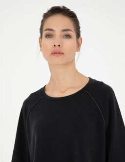 Siyah Comfort Fit Sweatshirt - Pierre cardin фото 2
