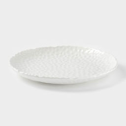 Тарелка обеденная «Воздушность», d=25.5 см, керамика, белая