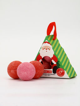 Бомбочки для ванны «Санта», набор 3 шт х 40 г, пряный глинтвейн, URAL LAB