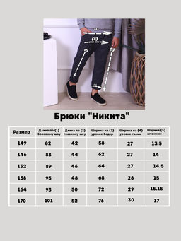 Брюки Никита синий меланж - Ладошки фото 6