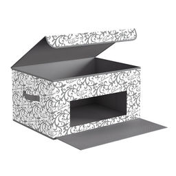 VAL VG-BOX-DDM Короб стеллажный с откидной стенкой, с крышкой, 50*35*25 см, VINTAGE GREY, шт