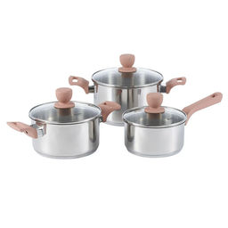 51868 WERNER Набор посуды ELETTO 6 предметов (ковш 1,7л, кастрюли 2,4л/3,6л, крышки), нерж.сталь